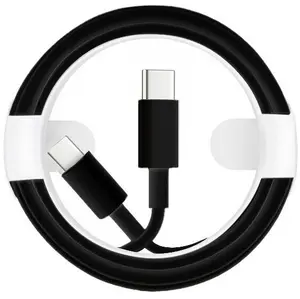 Economy USB-C uz USB-C kabelis 3A 60W 1m melns