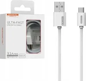 Кабель SOMOSTEL USB-A - USB-C 1.2 м белый