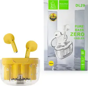 Słuchawki Vega SŁUCHAWKI BLUETOOTH DENMEN EARBUDS ŻÓŁTE DL29 TWS>