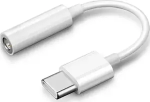 Адаптер USB-C на разъем 3.5 мм белый
