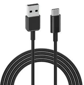 Vega USB-A uz USB-C datu un uzlādes kabelis, 1 metrs, melns