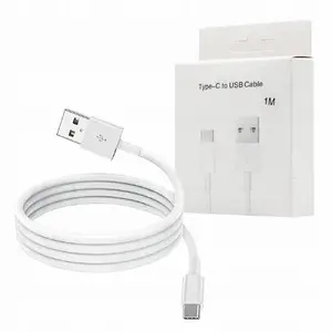 Vega USB-A uz USB-C datu un uzlādes kabelis, 1 metrs, balts