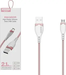 Кабель SOMOSTEL USB-A - microUSB 1.2 м розовый