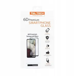 TELTECH Premium 6D Tempered Glass Screen Protector for iPhone 14 Pro Max, Full Cover with Black Frame