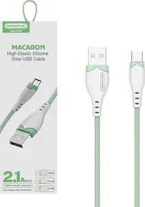 Кабель USB Somostel USB-A - USB-C 1.2 м зеленый