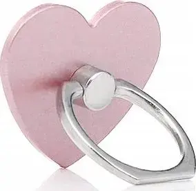 Vega Universal Heart-Shaped Phone Ring Holder and Stand Pink