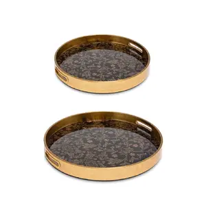 RITUALI DOMESTICI GALATEO Round Tray Set, 2 Pieces