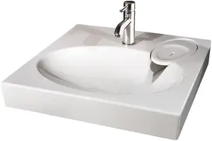 Claro Washbasin with Siphon and Hangers 60x60 cm