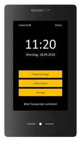 Reiner SCT timeCard Terminal 3 Time Recording Terminal Black