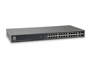 LevelOne GEL-2681 tīkla pārslēgs Vadīts L3 Gigabit Ethernet (10/100/1000) Melns