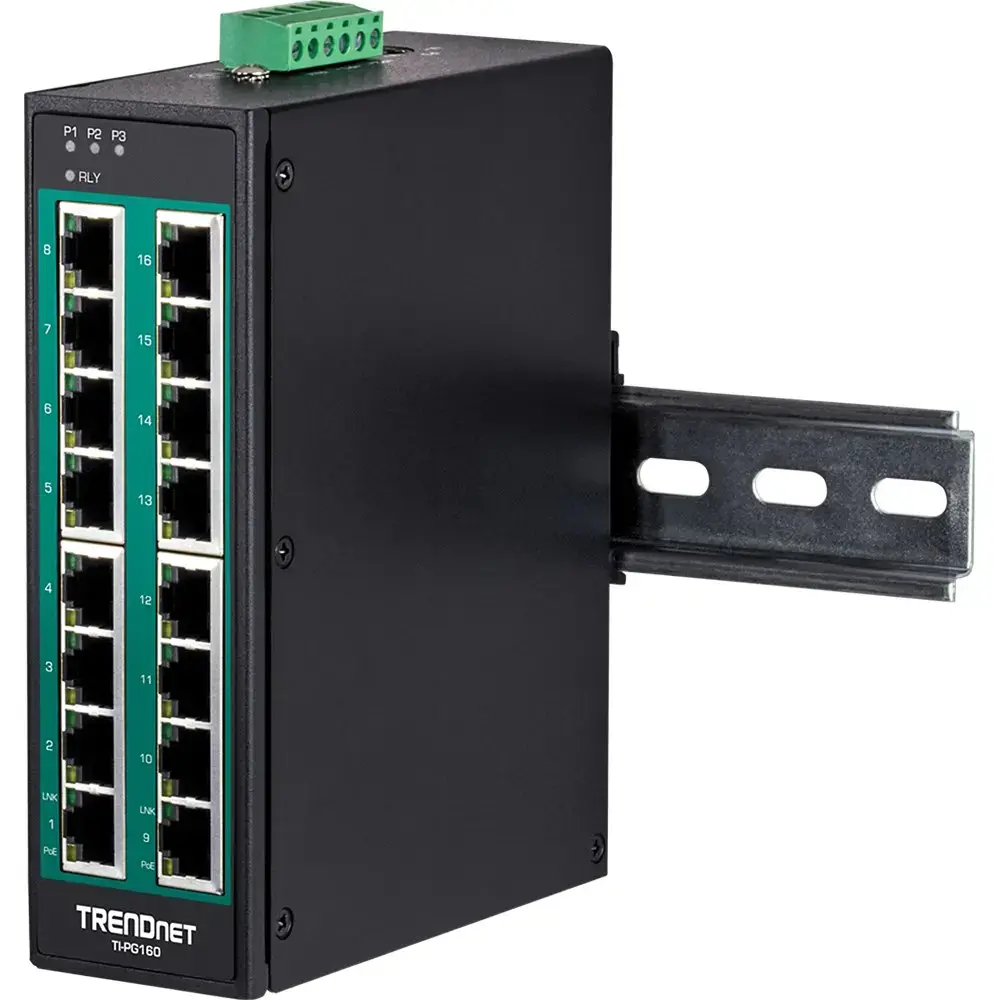 Промышленный коммутатор Trendnet TI-PG160 PoE+ Photo 5