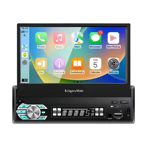 Kruger&Matz KM2018 Car Radio with 7-inch Retractable Screen, CarPlay and Android Auto
