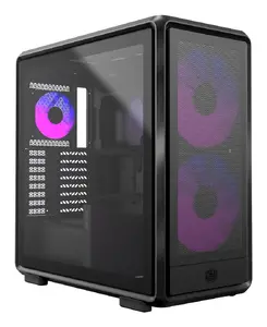 Datora korpuss Cooler Master MasterFrame 600 Midi Tower, melns, rūdīts stikls, šķidruma dzesēšanas atbalsts
