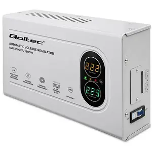 Автоматический стабилизатор напряжения Qoltec AVR 3000ВА 1800Вт компактный тороидальный трансформатор