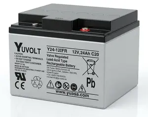 Yuasa YUVOLT Y24-12FR VdS UPS Battery 12V 24Ah M5 Terminal