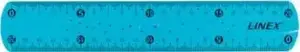 Linex Flexible Silicone Ruler, 20 cm, Blue