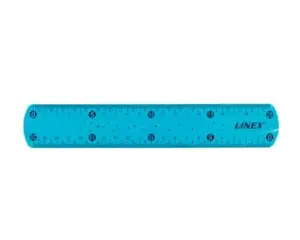 Linex 400081967 линейка 200 mm Силиконовый Синий 1 шт