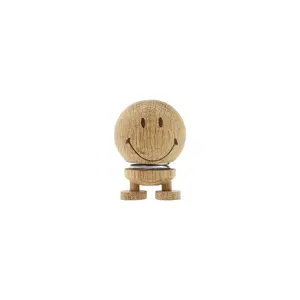 Hoptimist Smiley S Collectible Figure in Wood Finish