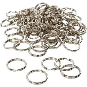 Creativ Company 51275 Metal Key Ring, 25 mm Diameter, 100 Pieces