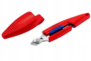 Knipex 78 03 150 V01 Slim Knips Precision Electronics Diagonal Cutter with Holster, INOX Surgical Steel