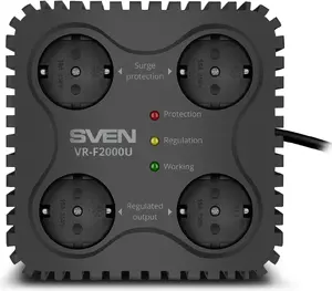 SVEN VR-F2000U automātiskais sprieguma stabilizators 530W ar 3 USB pieslēgvietām