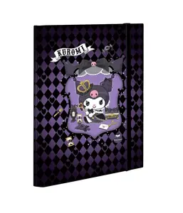 Папка KUROMI формата A4, черно-фиолетовая