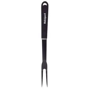 BÄKKJARD BBQ Fork 41 cm, Stainless Steel with Plastic Handle, Black