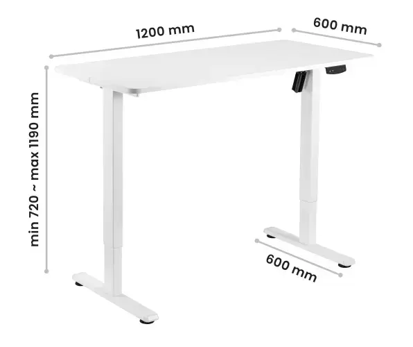 Up Up Frigg Adjustable Height Table - White Photo 9