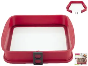 Kamille 7759 Silicone Baking Dish with Glass Bottom