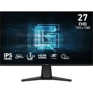 MSI G275L E14 Computer Monitor 27" Full HD IPS LED 1920 x 1080 144Hz 1ms HDMI DisplayPort VESA HDR Black