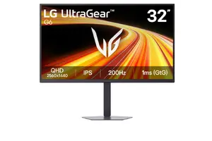 LG UltraGear 32G620B-B 32 Collas Spēļu monitors Quad HD 2560 x 1440 IPS 200Hz 1ms AMD FreeSync NVIDIA G-SYNC Melns