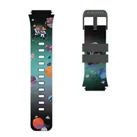 Garett Replacement Strap for Kids ESSA 2 AI Smartwatch, Black with Print