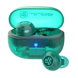 JLab Go Pop ANC bezvadu in-ear austiņas, Bluetooth, tirkīza un caurspīdīgas