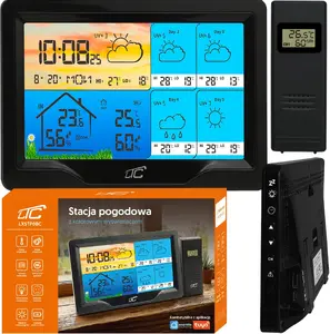 LTC SMART Weather Station with Color Display Black TUYA