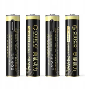Orico Ener-G EG7C AAA Lithium Rechargeable Battery 1.5V 500mWh with USB-C Charging Port, 4-Pack