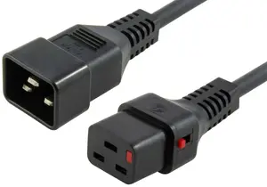 Кабель питания MicroConnect C19 на C20 с фиксатором IEC, 2.5 м
