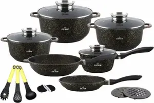 Zilner ZL-7215 Marble-Ceramic Cookware Set