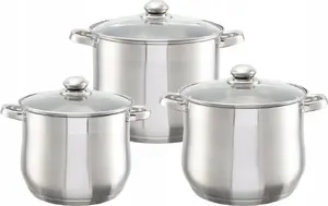 6-Piece Large Pot Set ZL-7349 with 5.5L, 7L, and 9L Capacities
