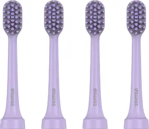 4Swiss ST216 Electrosonic Care+ Sonic Toothbrush Replacement Heads, Lavender, 4-Pack