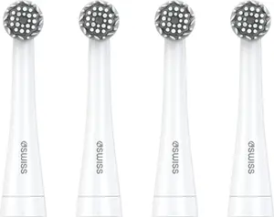 4Swiss ST216 Electrosonic Care+ Rotating Toothbrush Heads, 4-Pack, White