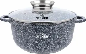 Кастрюля Zilner ZL-7074 с мраморным покрытием 6.8 л, 28 см