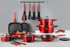 Zilner ZL 8541 Marble Cookware Set with Pans and Knives