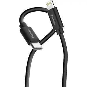 Verbatim Essentials Sync & Charge USB-C to Lightning Cable, 1m, 27W, 3A, 2-Pack