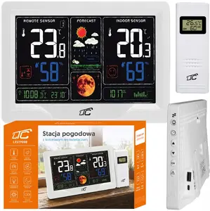 LTC LXSTP09B Multifunctional Weather Station with Color Display White
