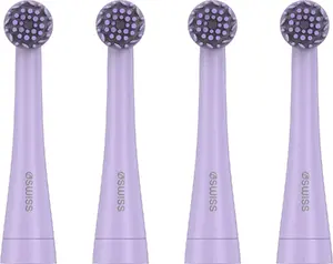 4Swiss ST216 Electrosonic Care+ Rotating Toothbrush Heads, Lavender, 4-Pack