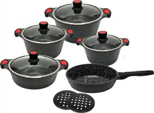 Zilner ZL-8511 11-Piece Marble Coated Cookware Set