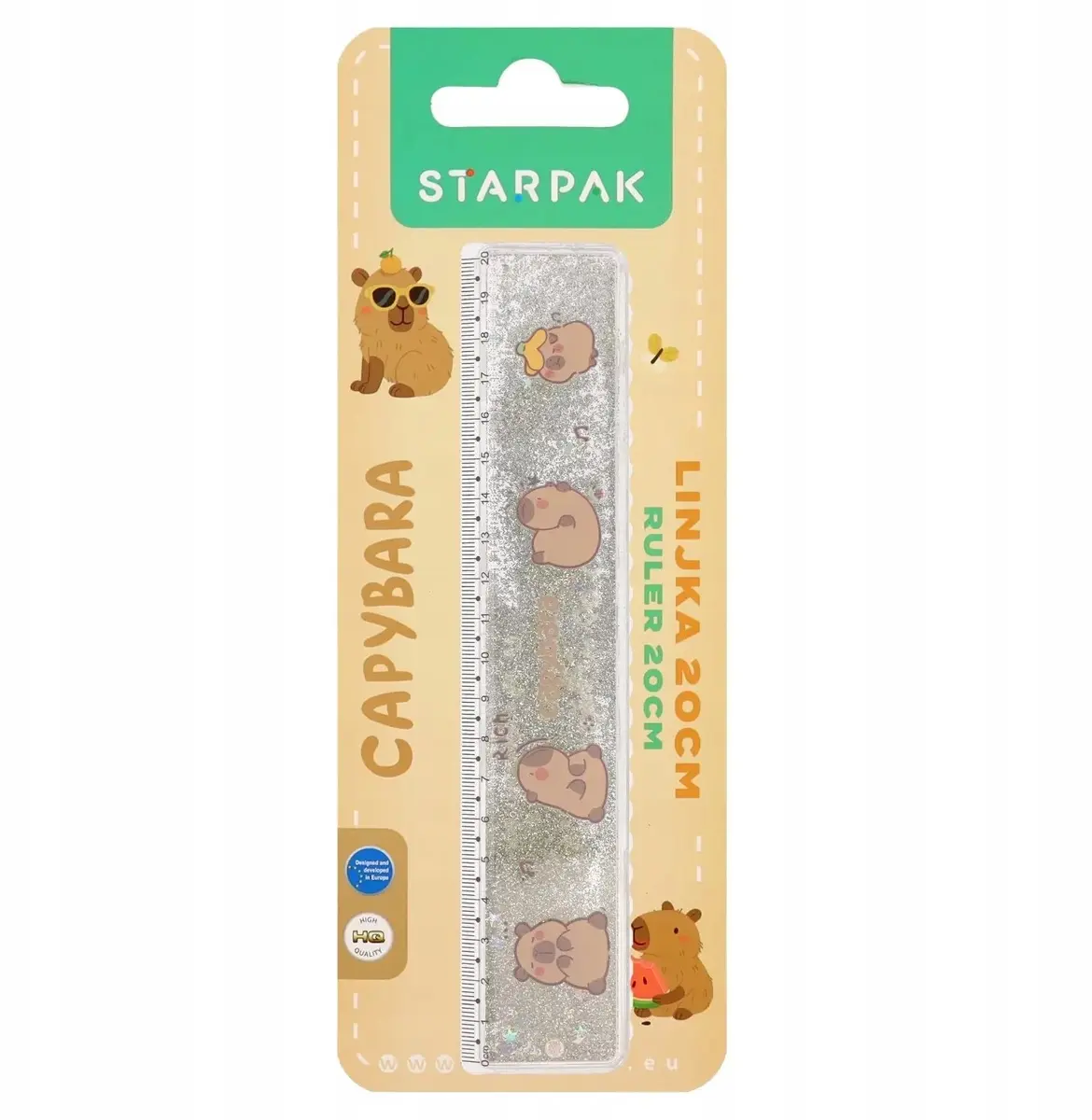 Starpak lineāls Kapibara 20 cm ar