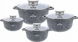 Zilner ZL-7078 8-Piece Marble Coated Cookware Set