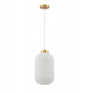Lampa wisząca Italux Italux Lindo PND-52636-1-GD lampa wisząca zwis 1x40W E27 biała/złota