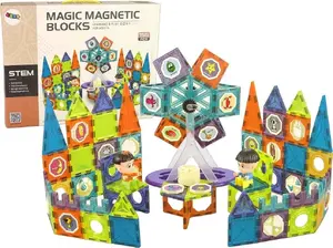 LEANToys Magnetic Building Blocks 3D Ferris Wheel Set 155 Pieces